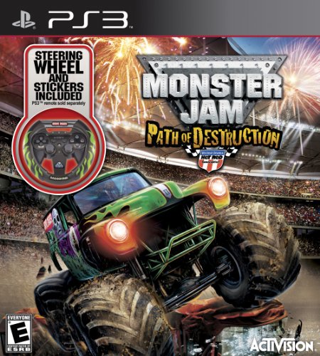 Monster Jam 3: Path of Destruction with Grave Digger Steering Wheel Peripheral